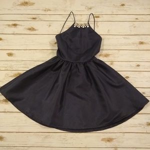 L'ATISTE Navy Blue Formal Gown